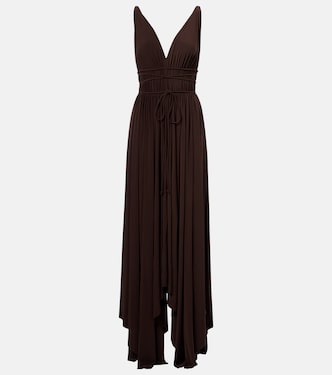 Goddess pleated jersey maxi dress | Norma Kamali