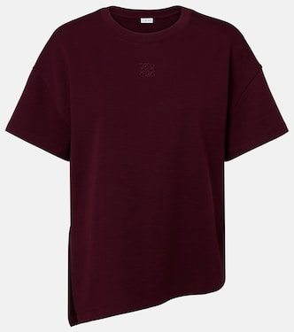 Anagram asymmetric cotton-blend T-shirt | Loewe