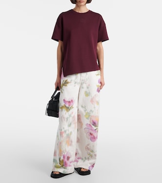 Anagram asymmetric cotton-blend T-shirt | Loewe