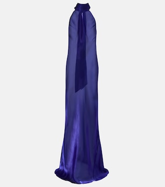 Sienna semi-sheer organza gown  | Galvan