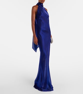 Sienna semi-sheer organza gown  | Galvan