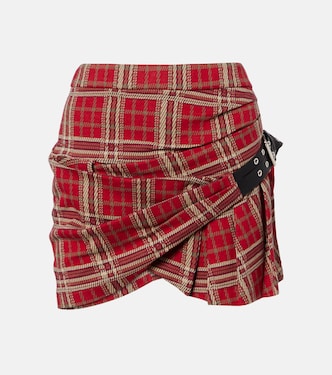 Gisen belted plaid cotton miniskirt | Isabel Marant
