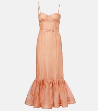 Verzierte Robe Hypnotic aus Leinen und Seide | Zimmermann