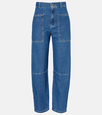 Farah high-rise tapered jeans | Velvet