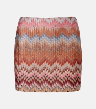 Zig Zag lamé miniskirt | Missoni