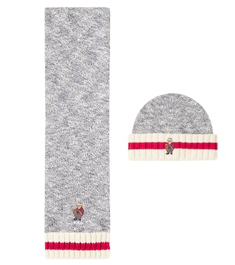 Set aus Schal und Mütze Polo Bear aus Baumwolle | Polo Ralph Lauren Kids