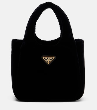 Mini velvet top-handle bag | Prada