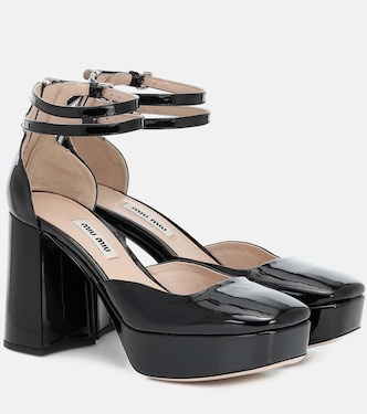 Patent leather platform pumps | Miu Miu