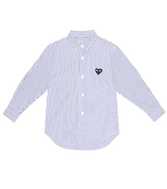 Camisa de popelín de algodón a rayas | Comme des Garçons Play Kids