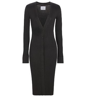 Ribbed button-down midi dress | Galvan