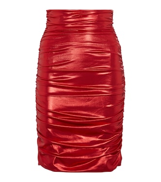 High-rise foil-effect miniskirt | Dolce&Gabbana