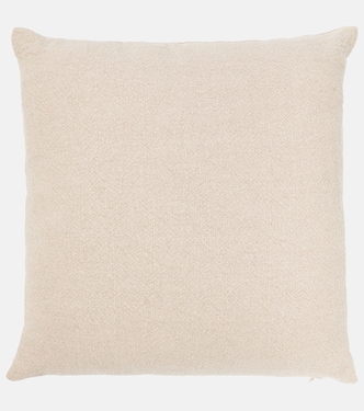 Bead-embellished linen cushion | Brunello Cucinelli