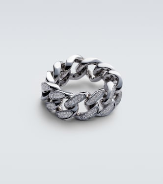 Ring Link aus 18kt Weißgold mit Diamanten | Shay Jewelry