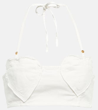 Crop top de algodón adornado | Blumarine