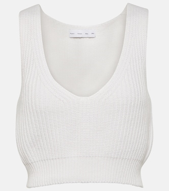 Crop top White Label de algodón y cachemir | Proenza Schouler