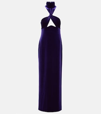 Robe longue Cleveland en velours | Galvan