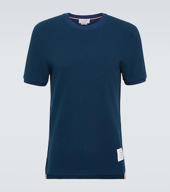 Camiseta de jersey de algodón a rayas | Thom Browne