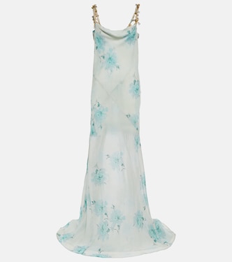 Bedruckte Robe aus Seidenchiffon | Dries Van Noten