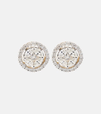 10kt gold earrings with diamonds | Stone and Strand