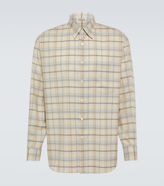 Camicia in lana a quadri | Auralee