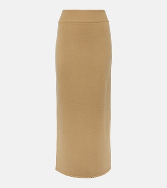 Gonna midi in misto cashmere e lana | Toteme