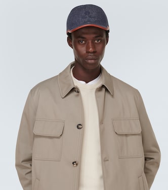 Baseballcap My aus Denim mit Leder | Loro Piana