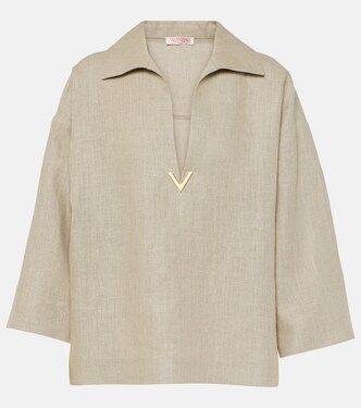 Top VGold en lin | Valentino