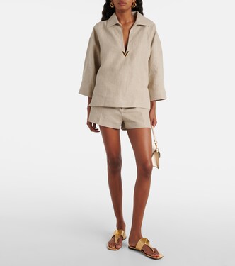 Top VGold en lin | Valentino