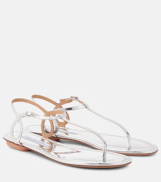 Almost Bare metallic thong sandals | Aquazzura