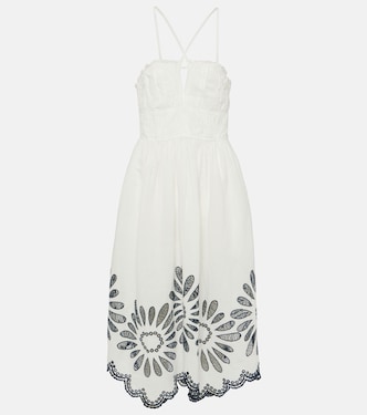 Abito midi Beatrice in lino e cotone | Ulla Johnson