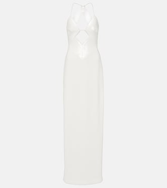 Bridal sequined halterneck gown | Galvan