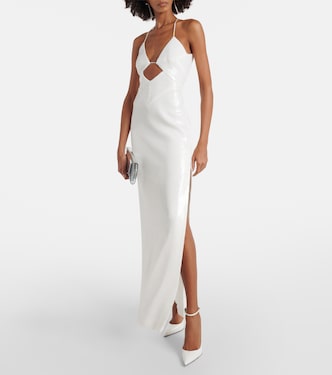 Bridal sequined halterneck gown | Galvan