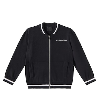 Cárdigan de algodón y cachemir con logo | Givenchy Kids