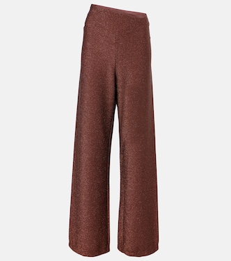 Lamé high-rise wide-leg pants | Johanna Ortiz