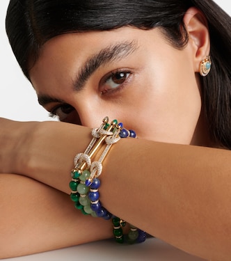 Bracciale Chakra in oro 18kt con pietre preziose e diamanti | Ananya