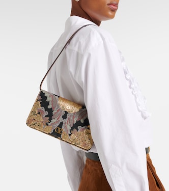 VLogo Mini jacquard shoulder bag | Valentino Garavani