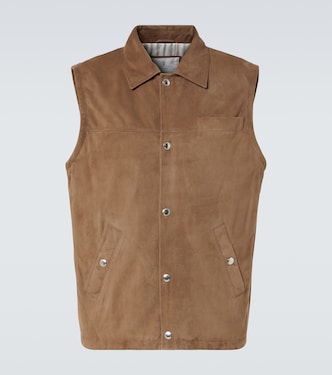 Weste aus Veloursleder | Brunello Cucinelli