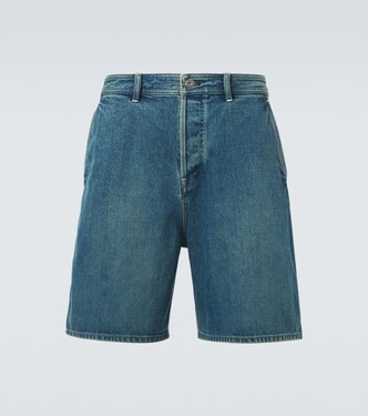 Jeansshorts mit Leder | Jil Sander