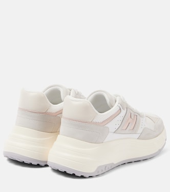 Hi-Fi glitter suede and leather sneakers | Hogan