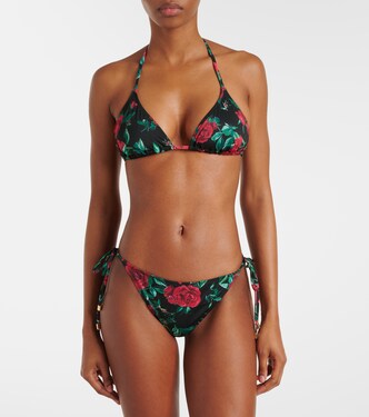 Haut de bikini Alex à fleurs | Alexandra Miro