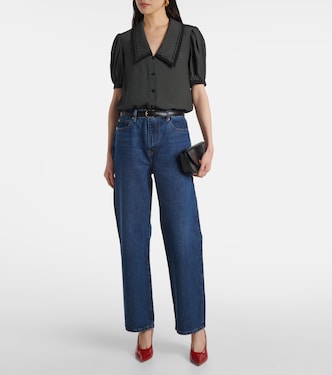 Blusa in seta a pois | Frame