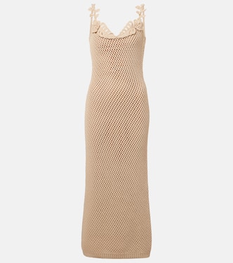 Floral-appliqué mesh gown | Elie Saab
