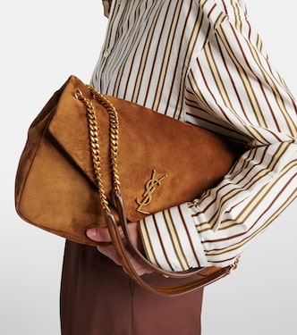 Calypso Large suede shoulder bag | Saint Laurent