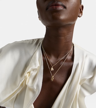 Lovebirds 14kt gold necklace with diamonds | Sydney Evan