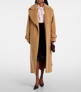 Belted alpaca and wool wrap coat | Nina Ricci