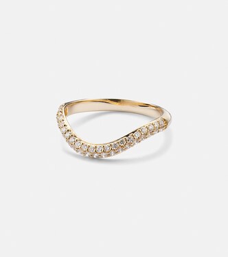 Anjelica 14kt gold ring with diamonds | Stone and Strand