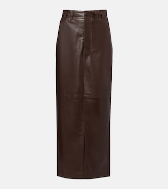 Maxirock aus Leder | Brunello Cucinelli