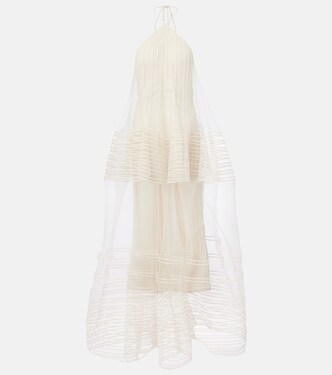 Epi halterneck tulle maxi dress | Jacquemus