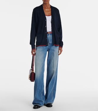 Web Stripe wool cardigan | Gucci