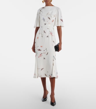 Printed crêpe midi dress | Erdem
